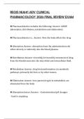 REGIS NU641 ADV CLINICAL PHARMACOLOGY 2026 FINAL REVIEW EXAM