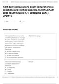 AINS 102 Test Questions Exam comprehensive questions and verified answers ACTUAL EXAM 2025 TEST&excl;&excl; Graded A&plus; &vert; 2025&vert;2026 EXAM UPDATE
