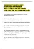 RED CROSS WSI WATER SAFETY INSTRUCTOR CERTIFICATION EVALUATION EXAMS 2026 SOLVED QUESTIONS AND SOLUTIONS GRADED A