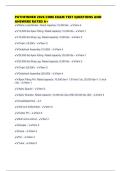 PATHFINDER 2026 CORE EXAM TEST QUESTIONS AND ANSWERS RATED A&plus;