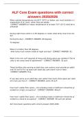 ALF Core Exam questions with correct answers 2025-2026