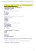 VETERINARY ASSISTANT FINAL EXAM ACTUAL QUESTIONS AND ANSWERS GRADED A&period;pdf