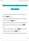 300 Final Latest 2026 Actual Questions & Verified Answers &lpar;2026 &sol; 2027&rpar; A&plus; Grade 100&percnt; Guarantee Verified by Experts