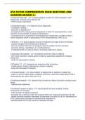 UTA PATHO COMPREHENSIVE EXAM QUESTIONS AND ANSWERS GRADED A&plus;