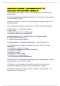 AMBULANCE DRIVER CA COMPREHENSIVE TEST QUESTIONS AND ANSWERS GRADED A&plus;