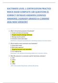 XACTIMATE LEVEL 1 CERTIFICATION PRACTICE  MOCK EXAM COMPLETE 100 QUESTIONS &  CORRECT DETAILED ANSWERS &lpar;VERIFIED  ANSWERS&rpar; &vert;ALREADY GRADED A&plus;&vert;&vert;BRAND  2026 NEW VERSION&excl;&excl; 