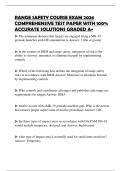 RANGE SAFETY COURSE EXAM 2026 COMPREHENSIVE TEST PAPER WITH 100&percnt; ACCURATE SOLUTIONS GRADED A&plus;