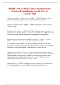 HPRO 135 Certified Medical Administrative Assistant Exam Questions with Correct Answers 2026