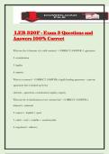 LEB 320F - Exam 3 Questions and Answers 100&percnt; Correct