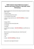 CWEA Collections System Maintenance Grade 3 &vert;  Questions And Answers Graded A&plus; Latest 2026 &vert; Instant  Pdf Download