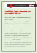 Legal 2700 Exam 3 Questions and Answers 100&percnt; PASS