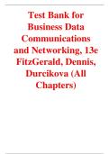 Test Bank for Business Data Communications and Networking 13th Edition FitzGerald&comma; Dennis&comma; Durcikova &vert; All Chapters &vert; Verified Answers &vert; Updated 2026&ndash;2027 &vert; Instant Download