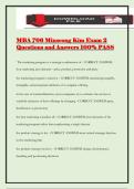 MBA 706 Minseong Kim Exam 2 Questions and Answers 100&percnt; PASS