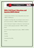 MBA 742 Exam 1 Questions and Answers 100&percnt; Solved