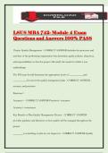 LSUS MBA 742- Module 4 Exam Questions and Answers 100&percnt; PASS