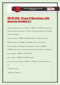 MCB 150 - Exam 3 Questions with Answers Graded A&plus;