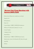 Mercury Gate Exam Questions with Answers 100&percnt; PASS