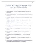TEST BANK LPN to RN Transitions &lpar;5TH&rpar; Lora Claywell &vert; Latest Update