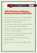 MHA 702 Chapters 16-18 Exam Questions and Answers 100&percnt; PASS