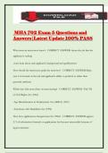 MHA 702 Exam 5 Questions and Answers&vert;Latest Update 100&percnt; PASS
