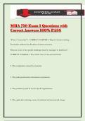 MHA 710 Exam 1 Questions with Correct Answers 100&percnt; PASS
