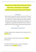 Trauma Care After Resuscitation &lpar;TCAR&rpar; Post-Test &ndash; 2026 Exam &vert; Complete Practice Questions and Correct Answers