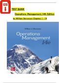 &lbrace;9781260575712&rcub;-Test Bank for Operations Management 14th Edition Stevenson &sol; All Chapters 1 - 19 &sol; Full Complete