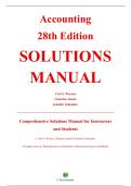 Complete Solutions Manual &mdash; Accounting&comma; 28th Edition &mdash; Carl S&period; Warren &mdash; ISBN 9781337902687 &mdash; &lpar;All Chapters Covered 1&ndash;26&comma; Step-by-Step Solutions&rpar;