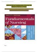 Test Bank for Fundamentals of Nursing&comma; 12th Edition &ndash; Potter & Perry &lpar;All Chapters &plus; Answers&rpar;