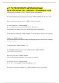 ATI PN Proctored MedSurg Exam Study Guide 2025&colon; Questions & Answers