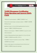 NAMS Menopause Certification Exam Questions and Answers 100&percnt; PASS