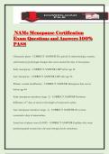 NAMs Menopause Certification Exam Questions and Answers 100&percnt; PASS
