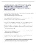 ATI Proctored&colon; Community Health Exam Study Guide 2025