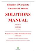 Complete Solutions Manual &mdash; Principles of Corporate Finance&comma; 13th Edition &mdash; Richard A&period; Brealey &mdash; &lpar;All Chapters Covered 1&ndash;33&comma; Solutions Included&rpar;