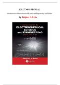 Introduction to Electrochemical Science and Engineering &ndash; 2nd Edition by Serguei Lvov &vert; Complete Solutions Manual &lpar;All Chapters&rpar;