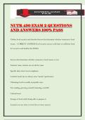 NUTR 430 EXAM 2 QUESTIONS AND ANSWERS 100&percnt; PASS