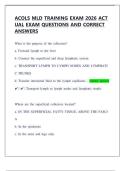 ACOLS MLD TRAINING EXAM 2026 ACTUAL EXAM QUESTIONS AND CORRECT ANSWERS&period;pdf