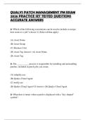 QUALYS PATCH MANAGEMENT PM EXAM 2026 PRACTICE SET TESTED QUESTIONS ACCURATE ANSWERS