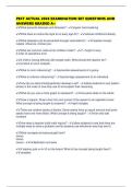 PECT ACTUAL 2026 EXAMINATION SET QUESTIONS AND ANSWERS GRADED A&plus;