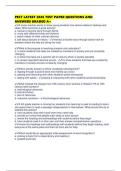 PECT LATEST 2026 TEST PAPER QUESTIONS AND ANSWERS GRADED A&plus;