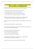 ATI RN Mental Health Nursing&colon; Study Guide 2025