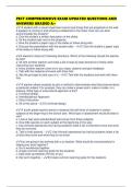 PECT COMPREHENSIVE EXAM UPDATED QUESTIONS AND ANSWERS GRADED A&plus;