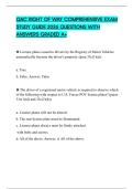 QAC RIGHT OF WAY COMPREHENSIVE EXAM STUDY GUIDE 2026 QUESTIONS WITH ANSWERS GRADED A&plus;