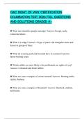 QAC RIGHT OF WAY CERTIFICATION EXAMINATION TEST 2026 FULL QUESTIONS AND SOLUTIONS GRADED A&plus;