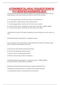 ATI RN Mental Health Exam 2025&colon; Study Guide & Verified Answers