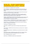 ECON 251 - EXAM 3 QUESTIONS & ANSWERS&vert;&vert; 2026 LATEST UPDATE
