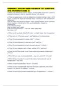 EMERGENCY NURSING 2026 CORE EXAM TEST QUESTIONS AND ANSWERS GRADED A&plus;
