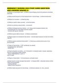 EMERGENCY NURSING 2026 STUDY GUIDE QUESTIONS AND ANSWERS GRADED A&plus;