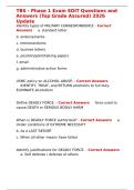 TBS - Phase 1 Exam EDIT Questions and Answers &lpar;Top Grade Assured&rpar; 2026 Update