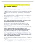 EMERGENCY NURSING LATEST 2026 EXAM QUESTIONS AND ANSWERS GRADED A&plus;